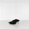 Malone Souliers Maureen Black Lace Heeled Mules