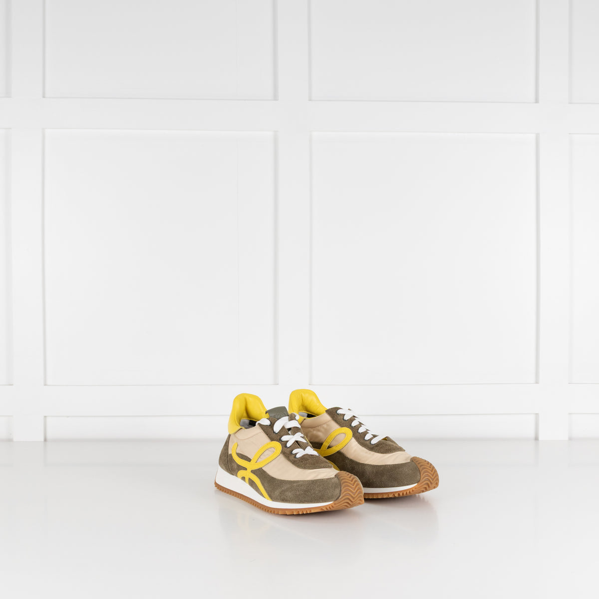 Loewe Green Suede Flow Runner Trainers