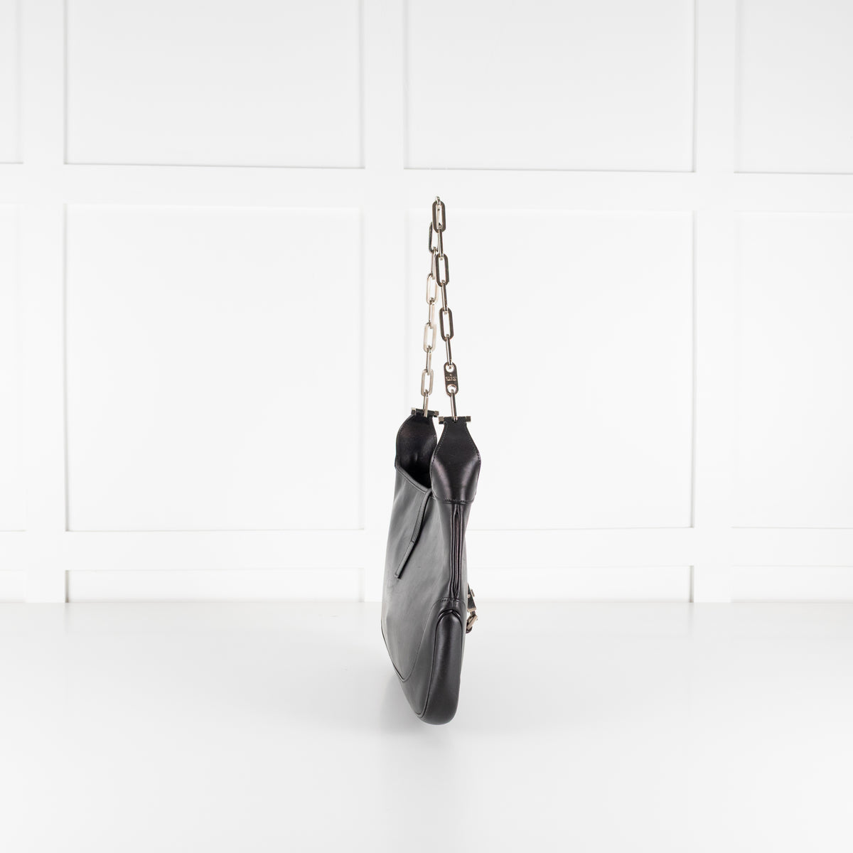 Gucci Black Silver Chain Jackie Shoulder Bag