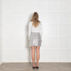 Zadig & Voltaire Silver Sequin Stretch Mini Skirt