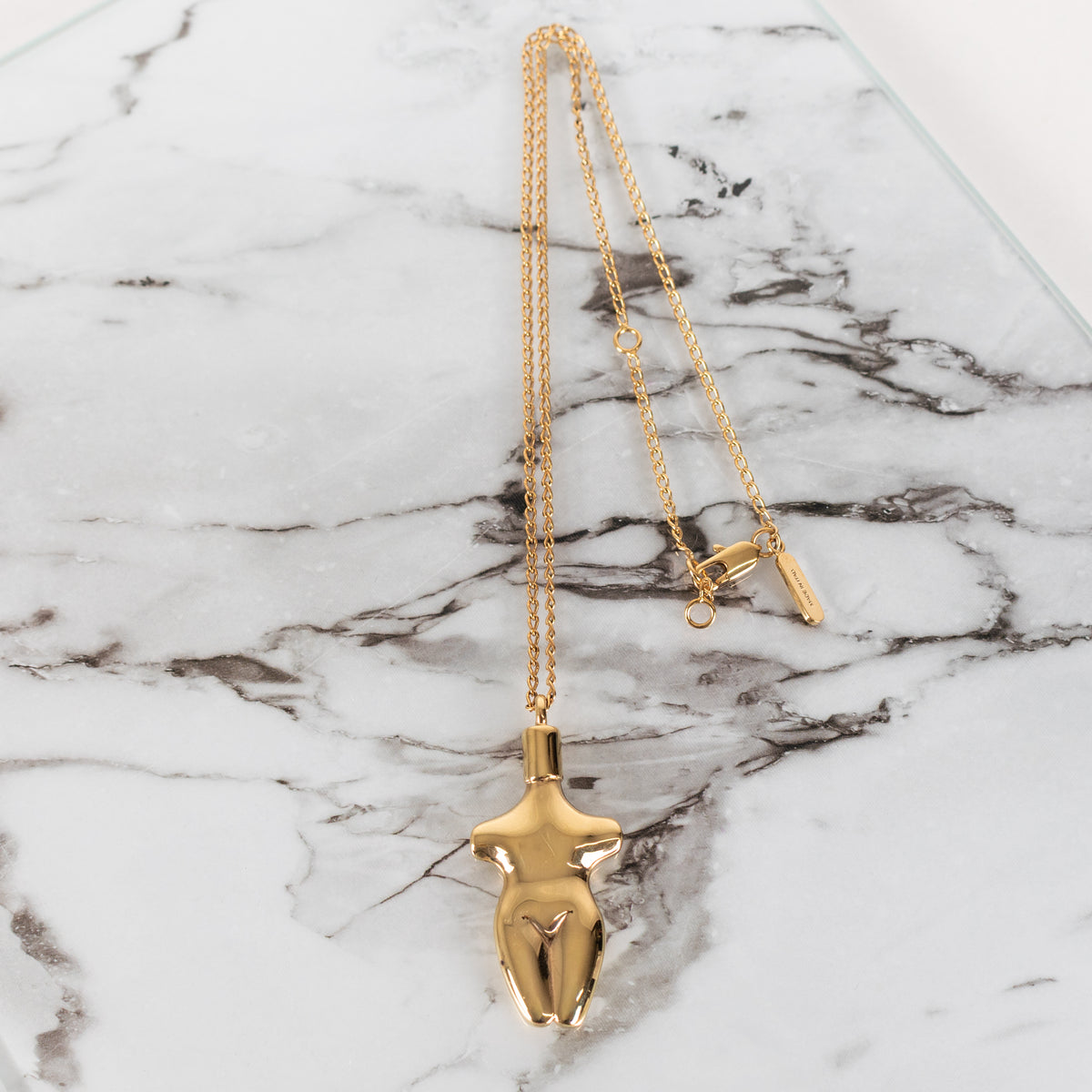 Chloe Femeniste Gold Tone Silhouette Necklace
