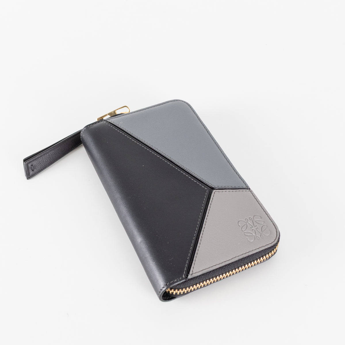 Loewe Greyscale Leather Puzzle Wallet