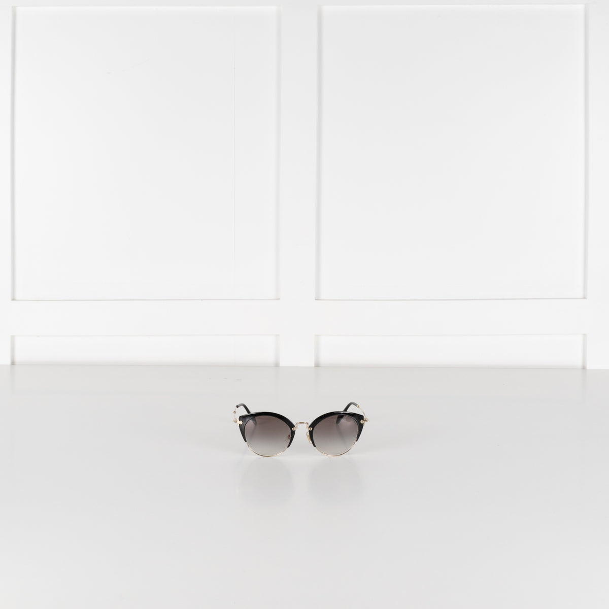 Miu Miu Black And Gold Grey Fade Sunglasses