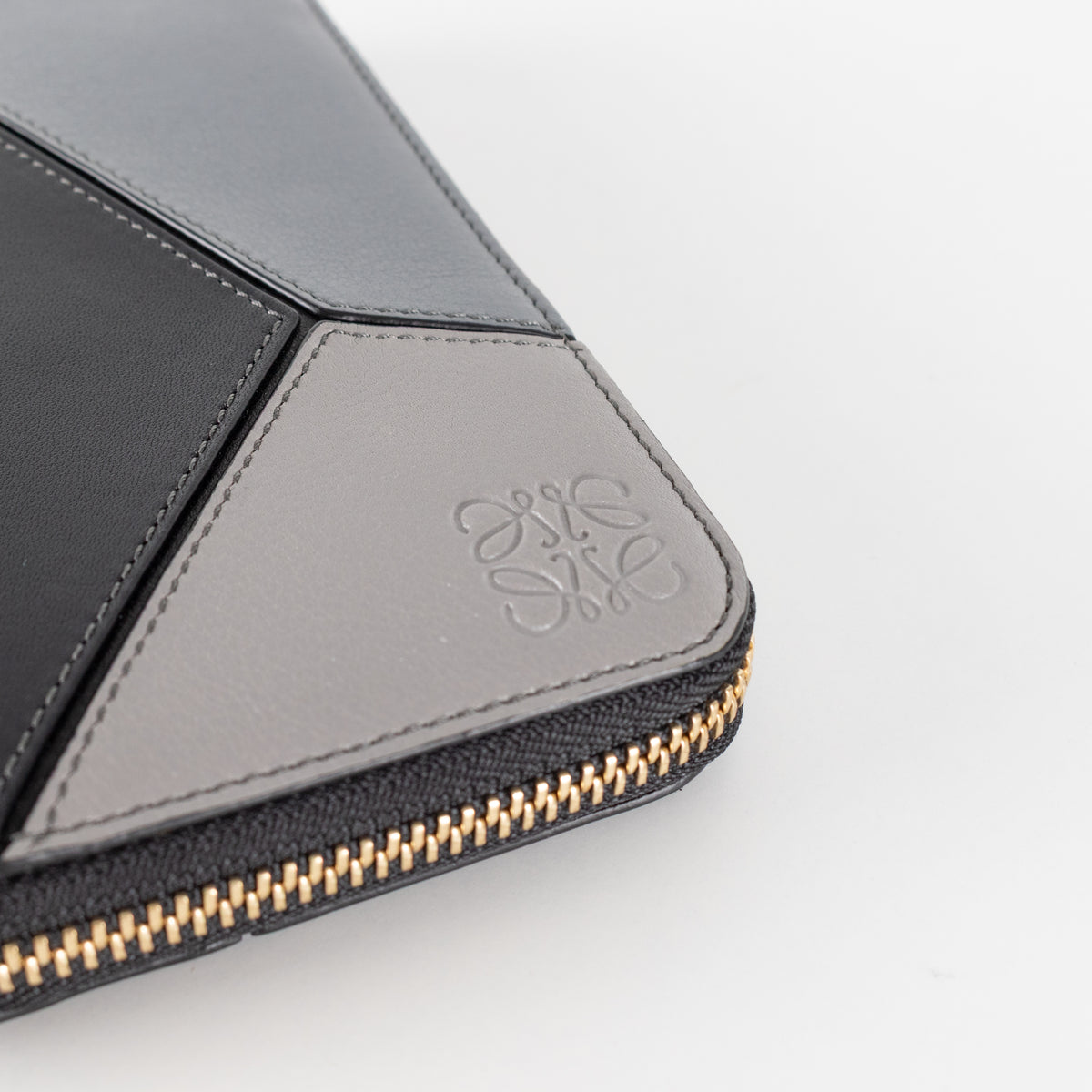 Loewe Greyscale Leather Puzzle Wallet