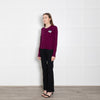 Markus Lupfer Purple Embellished Merino Wool Cardigan