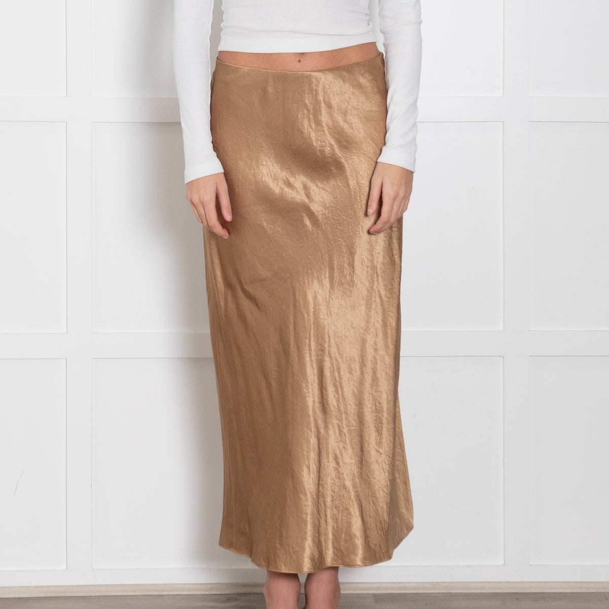Vince Gold Slip Skirt