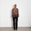 Dolce & Gabbana Black Floral Sheer Blouse