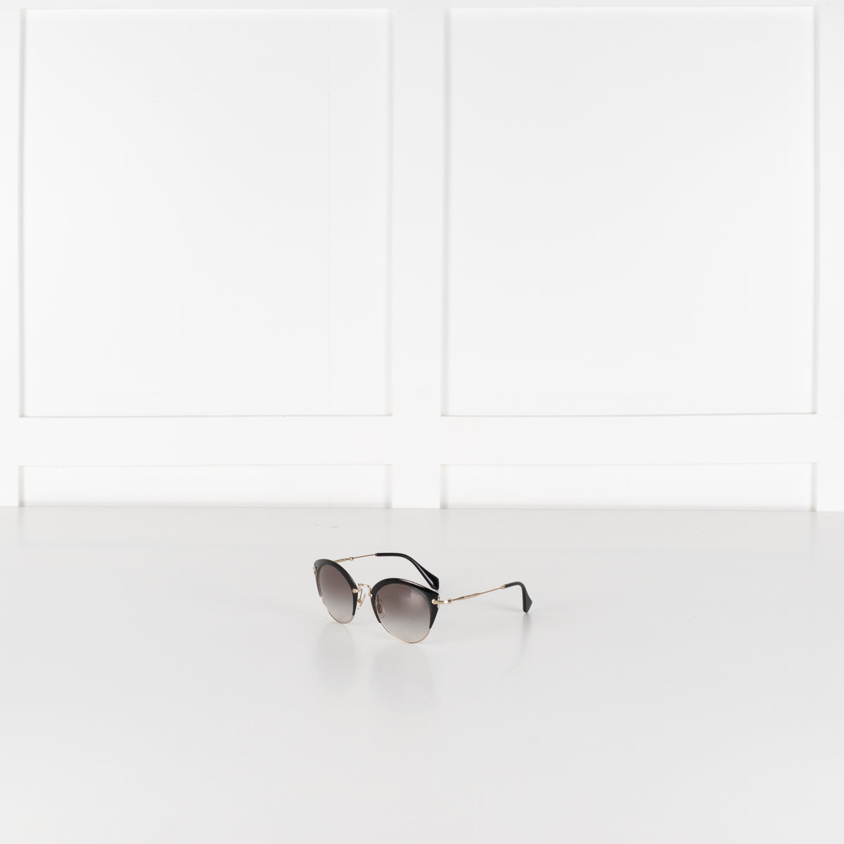 Miu Miu Black And Gold Grey Fade Sunglasses