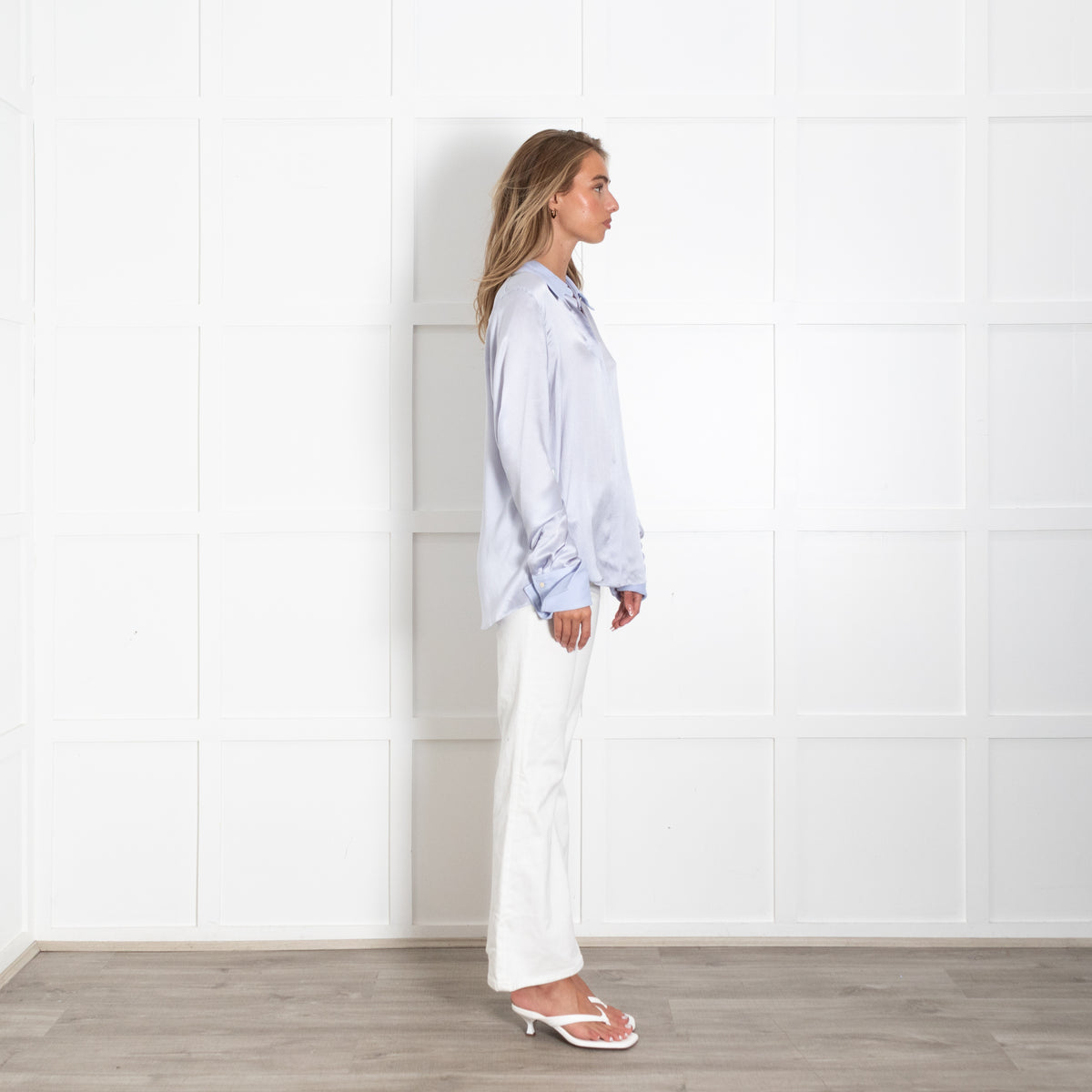 Roksanda Light Blue Shirt With Textured Collar