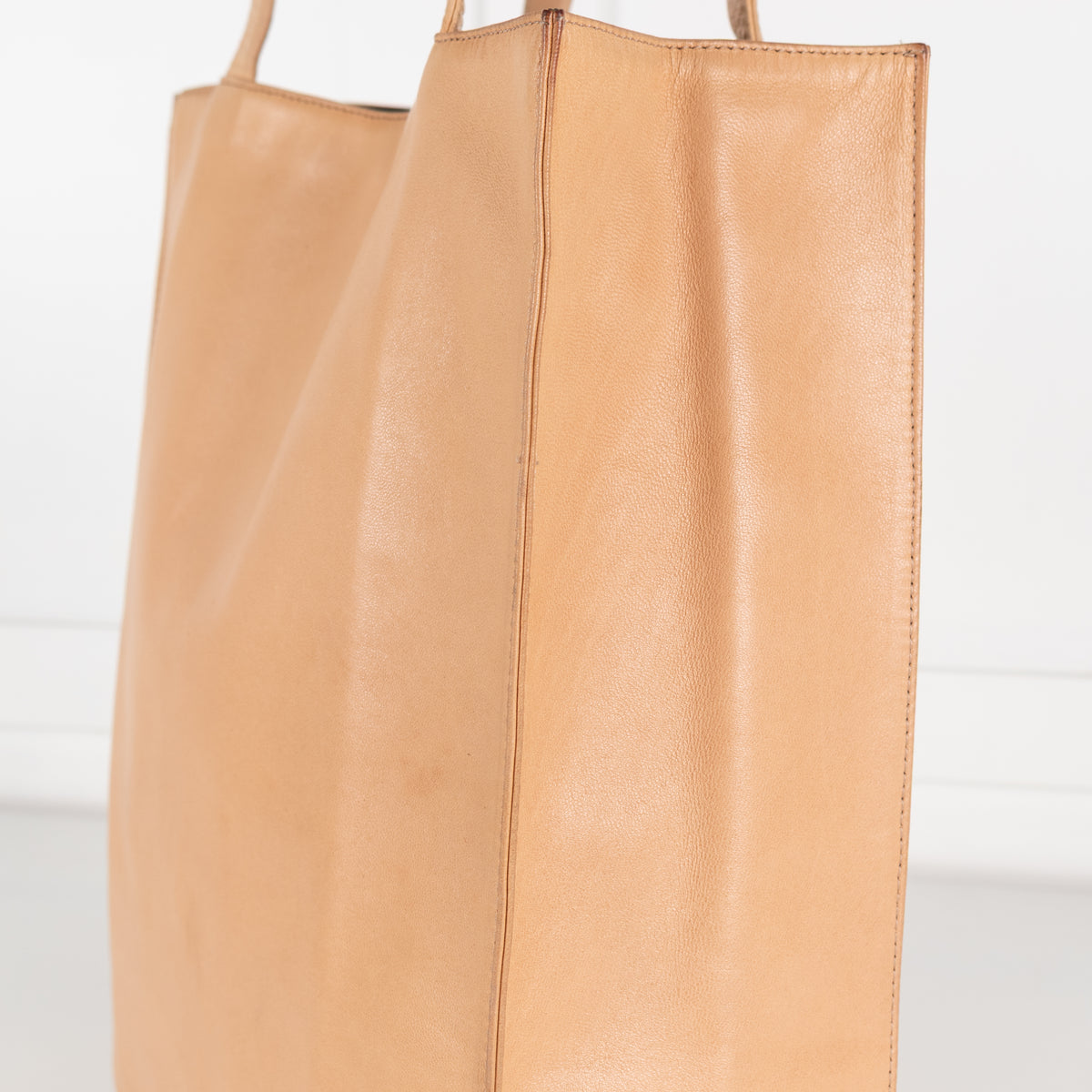 Jill Sander Beige Leather Tote Bag