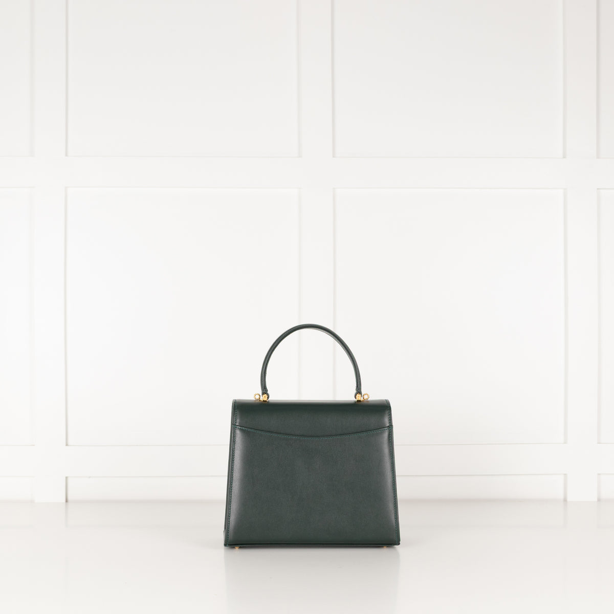 Launer London Forest Green Leather Traviata Bag