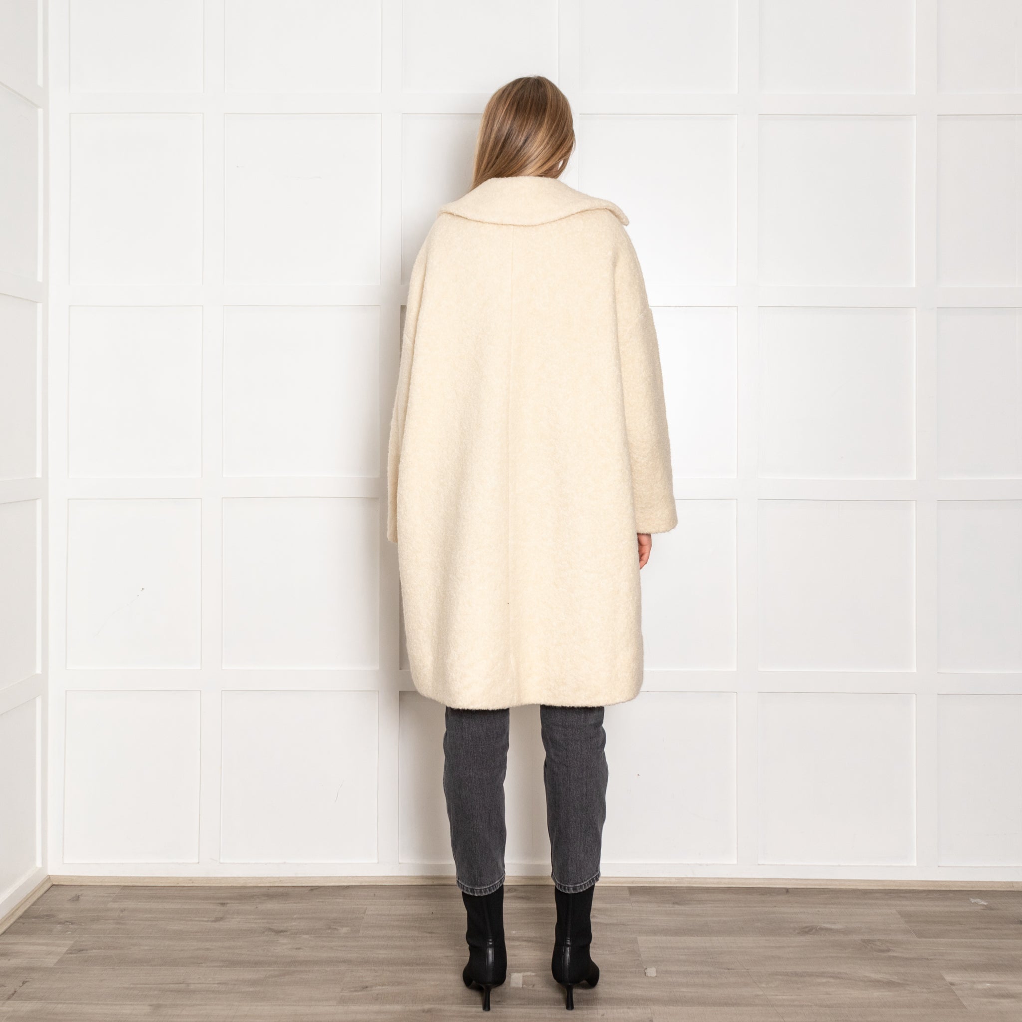Ganni Butter Cream Boucle Oversized Coat – Phoenix Style