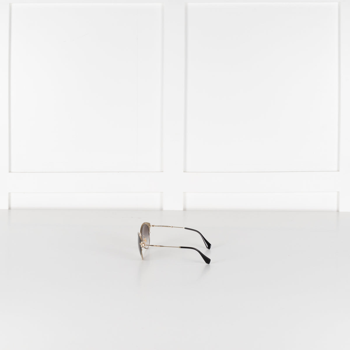 Miu Miu Black And Gold Grey Fade Sunglasses