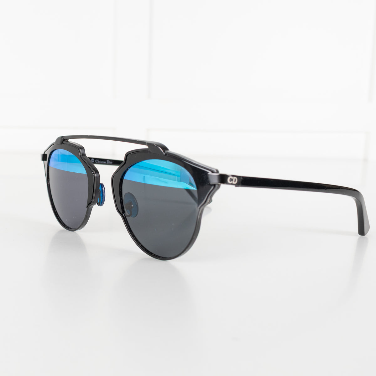 Christian Dior Blue Metal Sunglasses