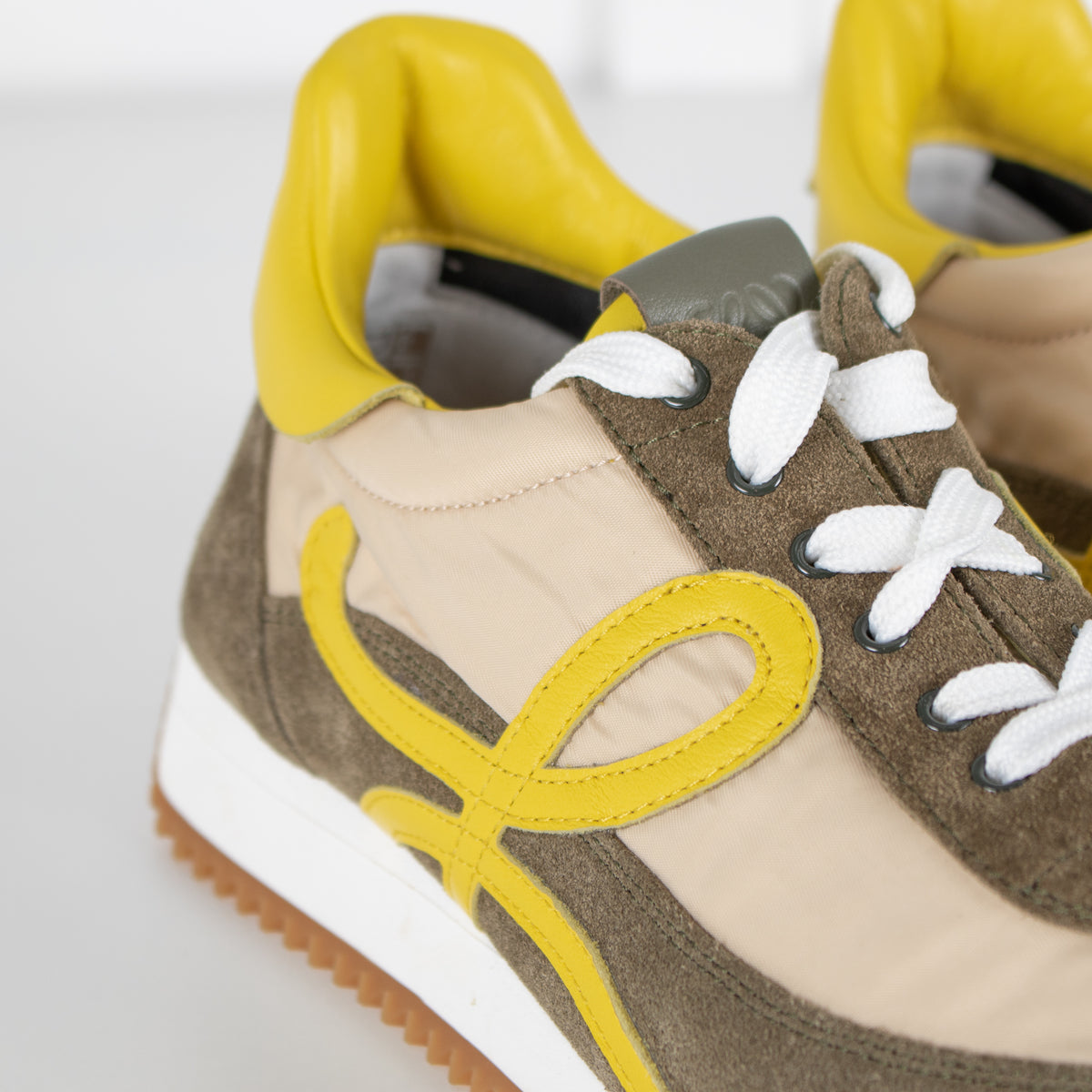 Loewe Green Suede Flow Runner Trainers