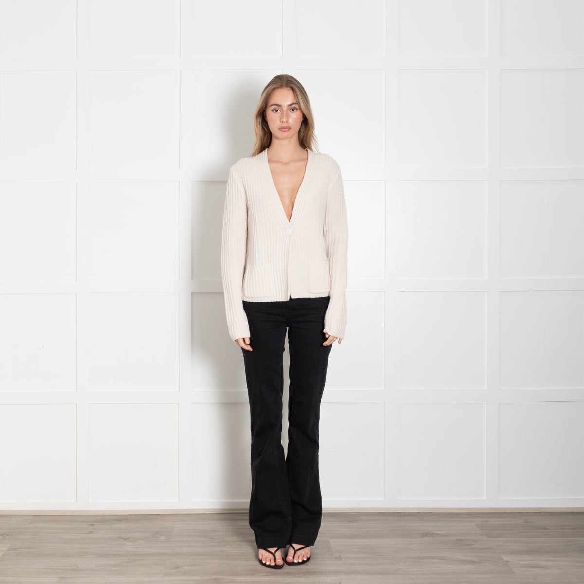 Herzen's Angelegenheit Cashmere Cream Cable Knit Cardigan