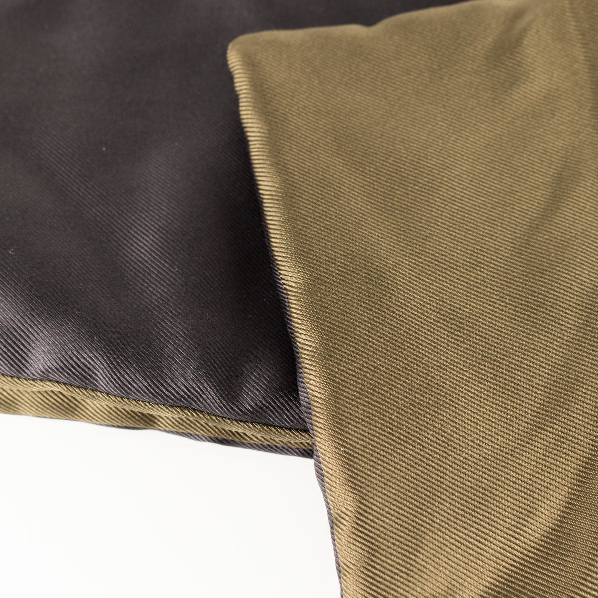 Burberry Dark Olive And Black Padded Long Scarf