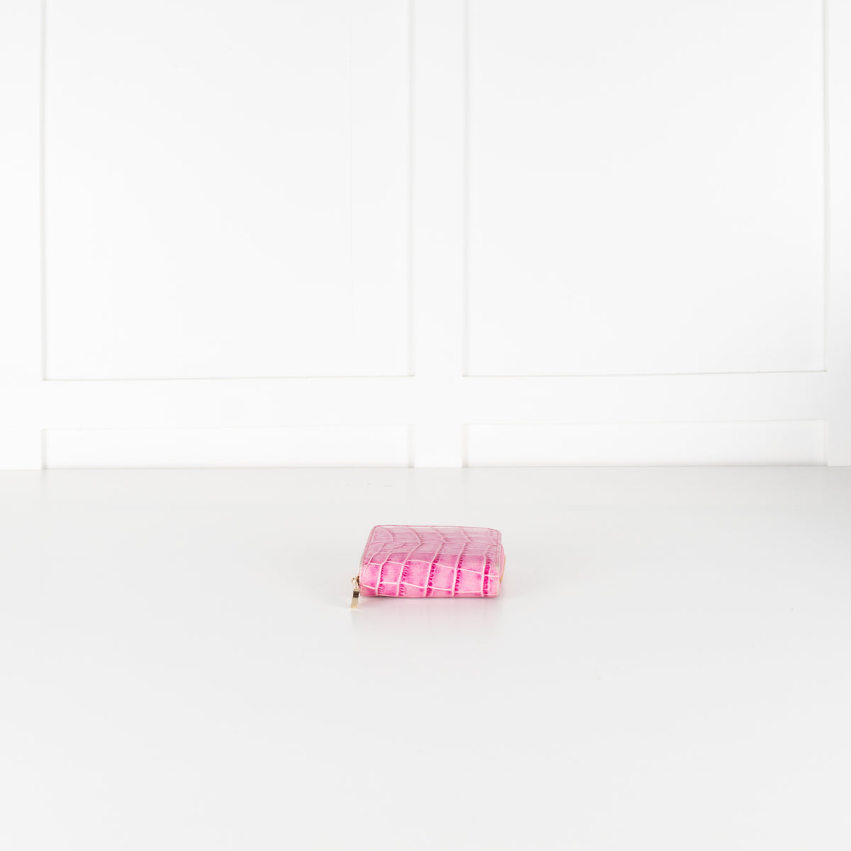 Aspinal of London Pink Croc Effect Wallet