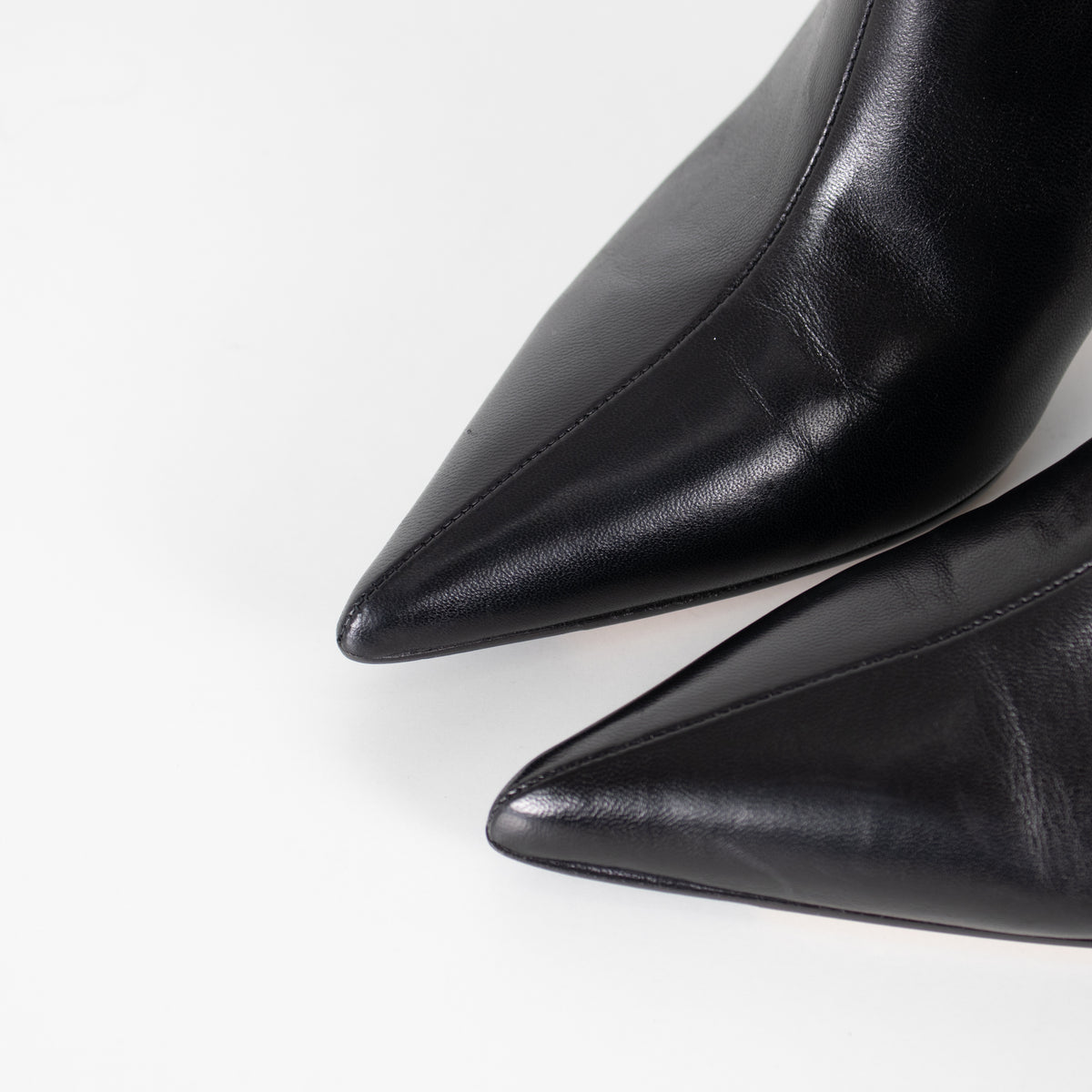 Gucci Black Ankle Boots With Bamboo & Leather Heel