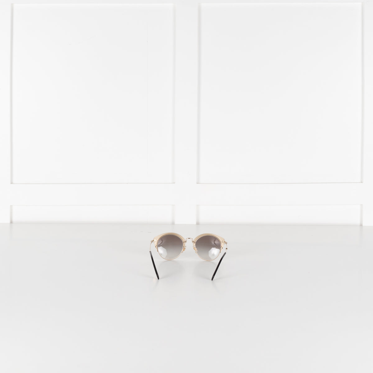 Miu Miu Black And Gold Grey Fade Sunglasses