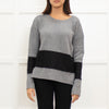 Duffy Grey And Black Cashmere Mix Jumper
