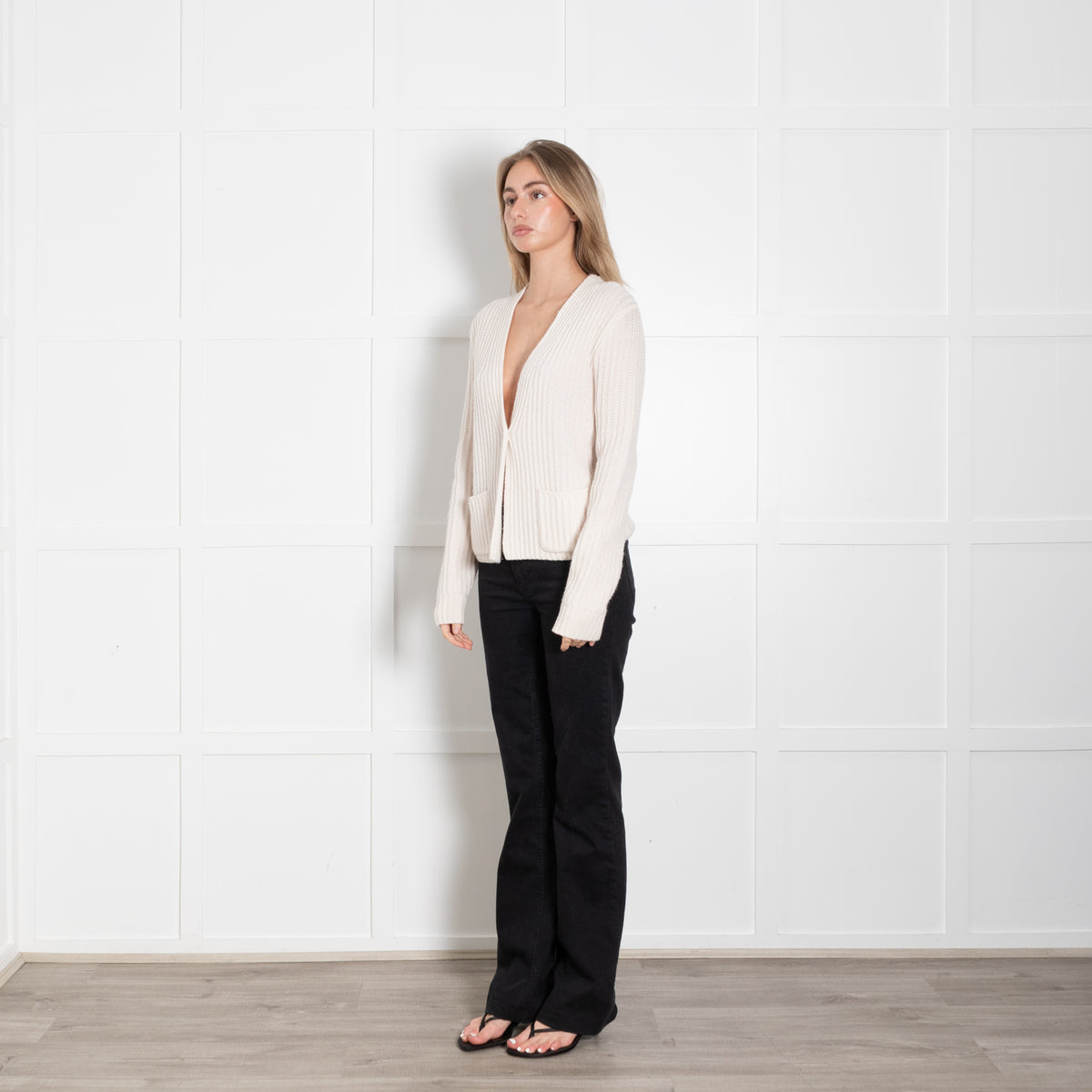 Herzen's Angelegenheit Cashmere Cream Cable Knit Cardigan