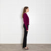 Markus Lupfer Purple Embellished Merino Wool Cardigan