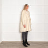 Ganni Butter Cream Boucle Oversized Coat