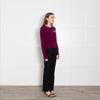 Markus Lupfer Purple Embellished Merino Wool Cardigan