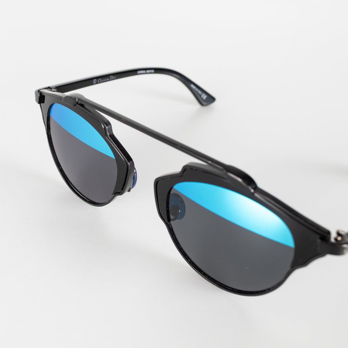 Christian Dior Blue Metal Sunglasses