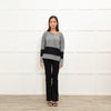 Duffy Grey And Black Cashmere Mix Jumper