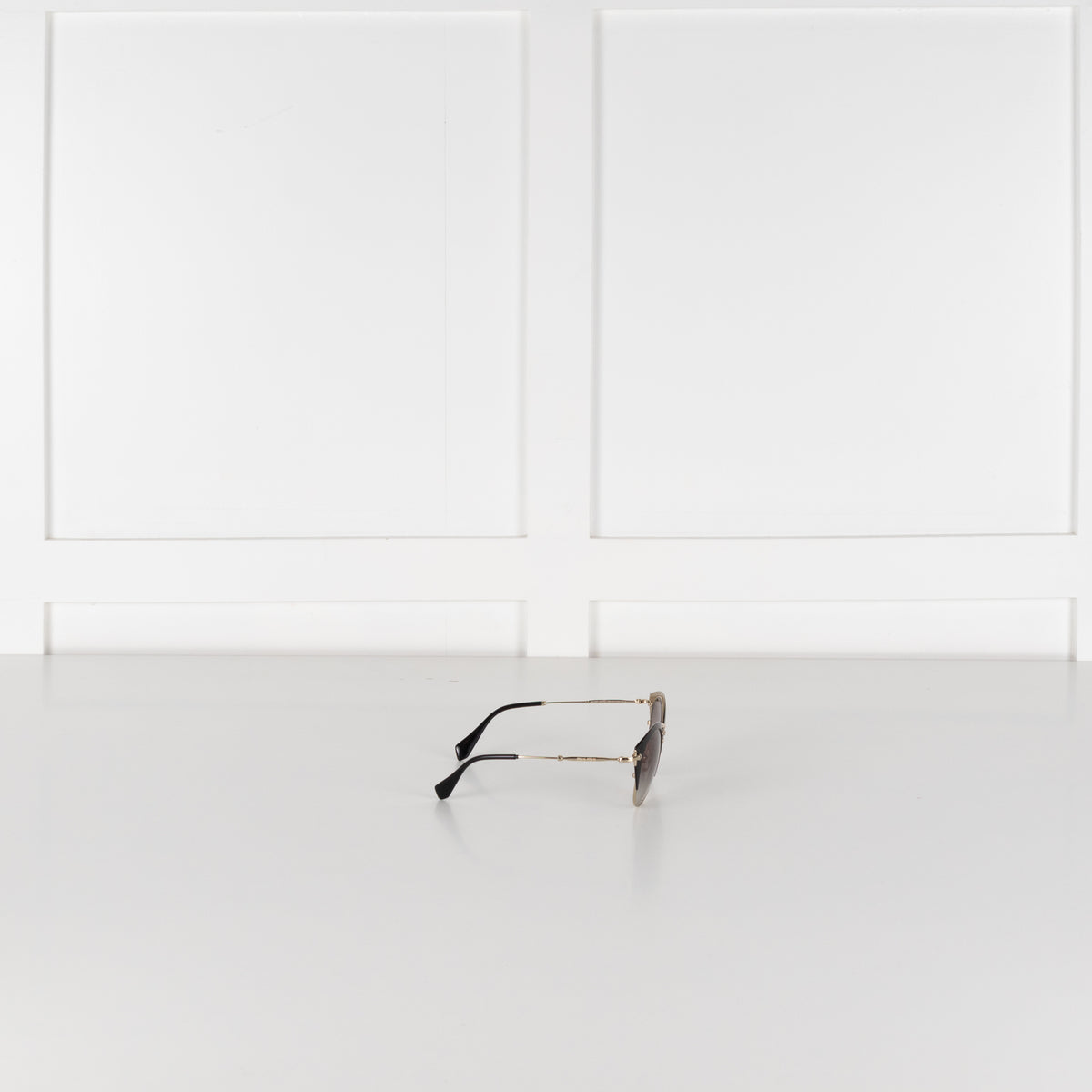 Miu Miu Black And Gold Grey Fade Sunglasses