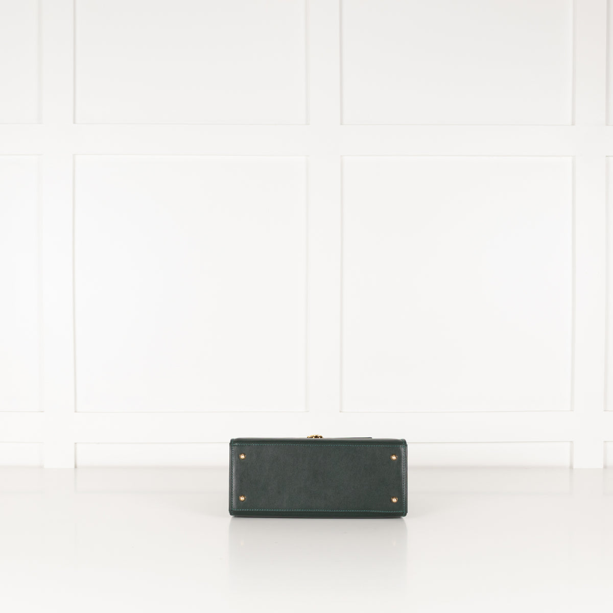 Launer London Forest Green Leather Traviata Bag