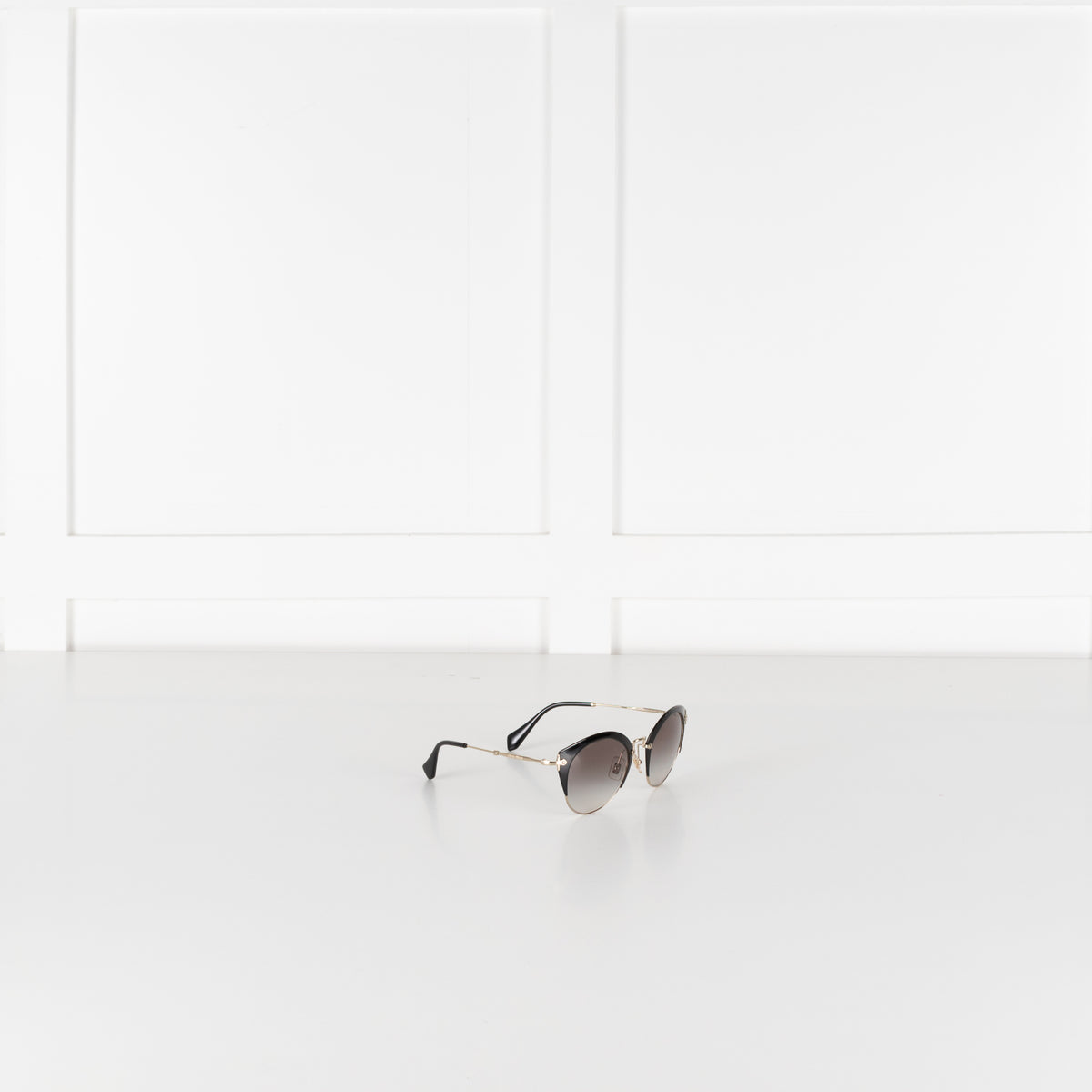 Miu Miu Black And Gold Grey Fade Sunglasses