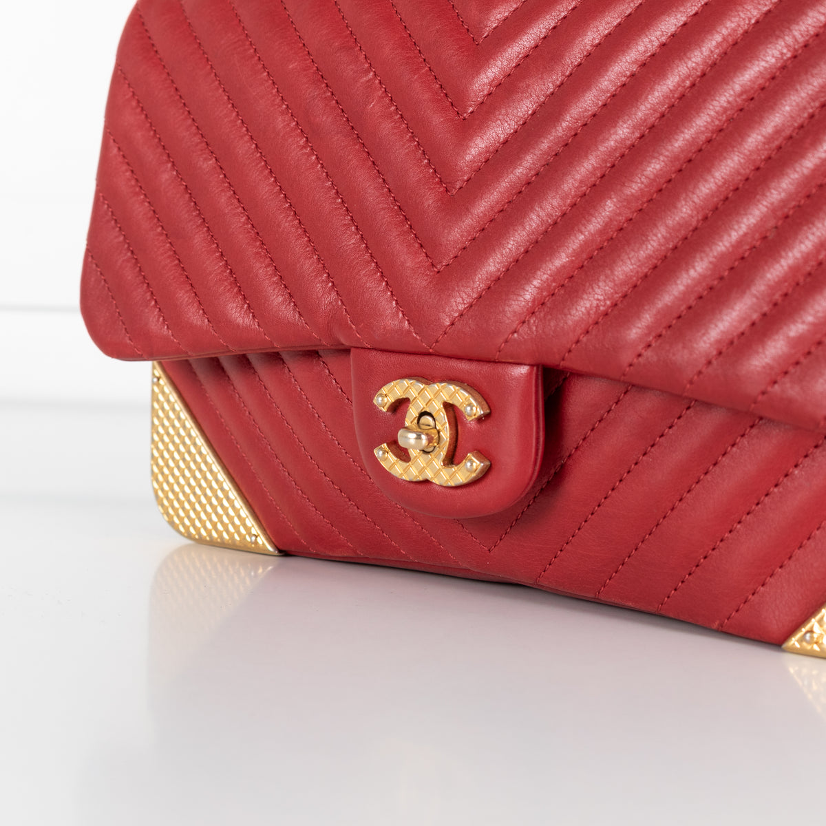 Chanel Rock the Corner Red Single Flap Bag