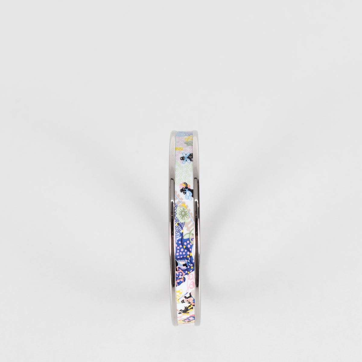 Hermes Purple Jungle Camouflage Enamel Bangle