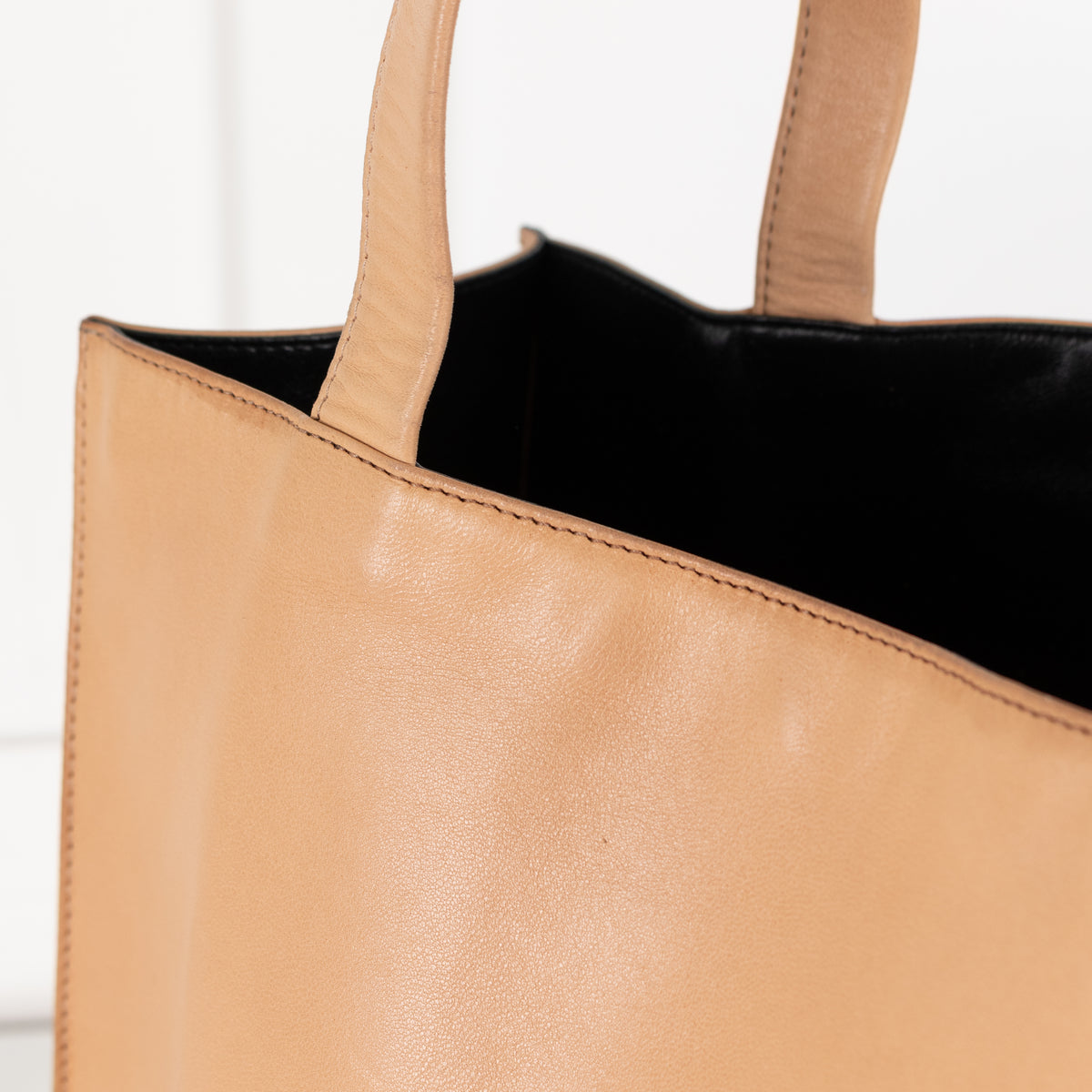 Jill Sander Beige Leather Tote Bag