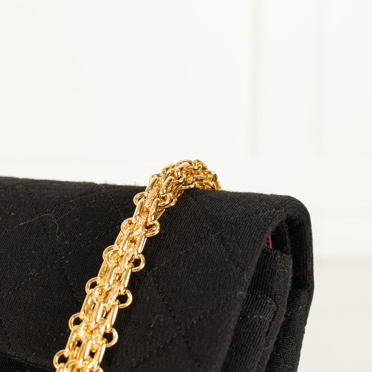 Chanel Black Jersey Small Double Flap