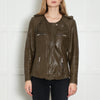 Isabel Marant Etoile Khaki Lamb Skin Leather Jacket