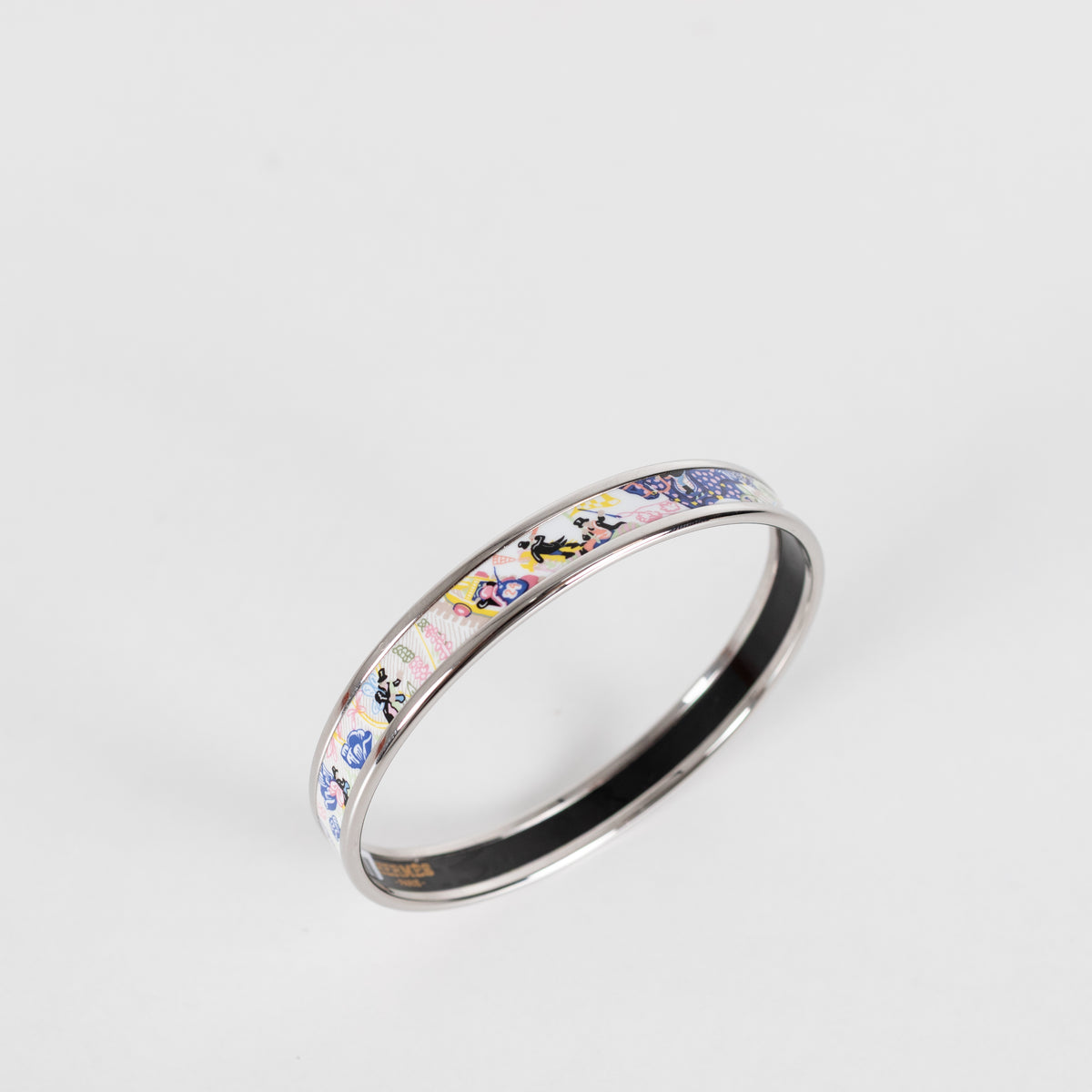 Hermes Purple Jungle Camouflage Enamel Bangle