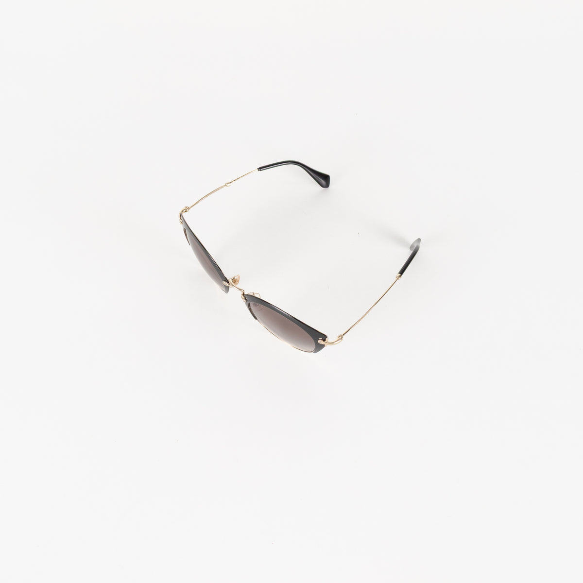 Miu Miu Black And Gold Grey Fade Sunglasses