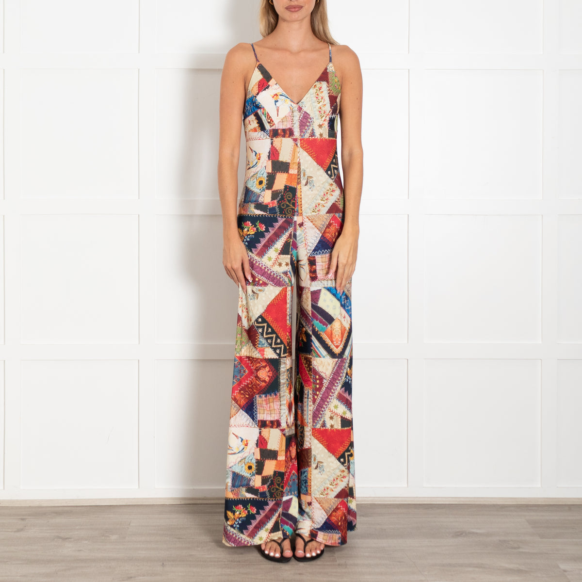 Norma Kamali Multi Colour Patchwork Print All in One