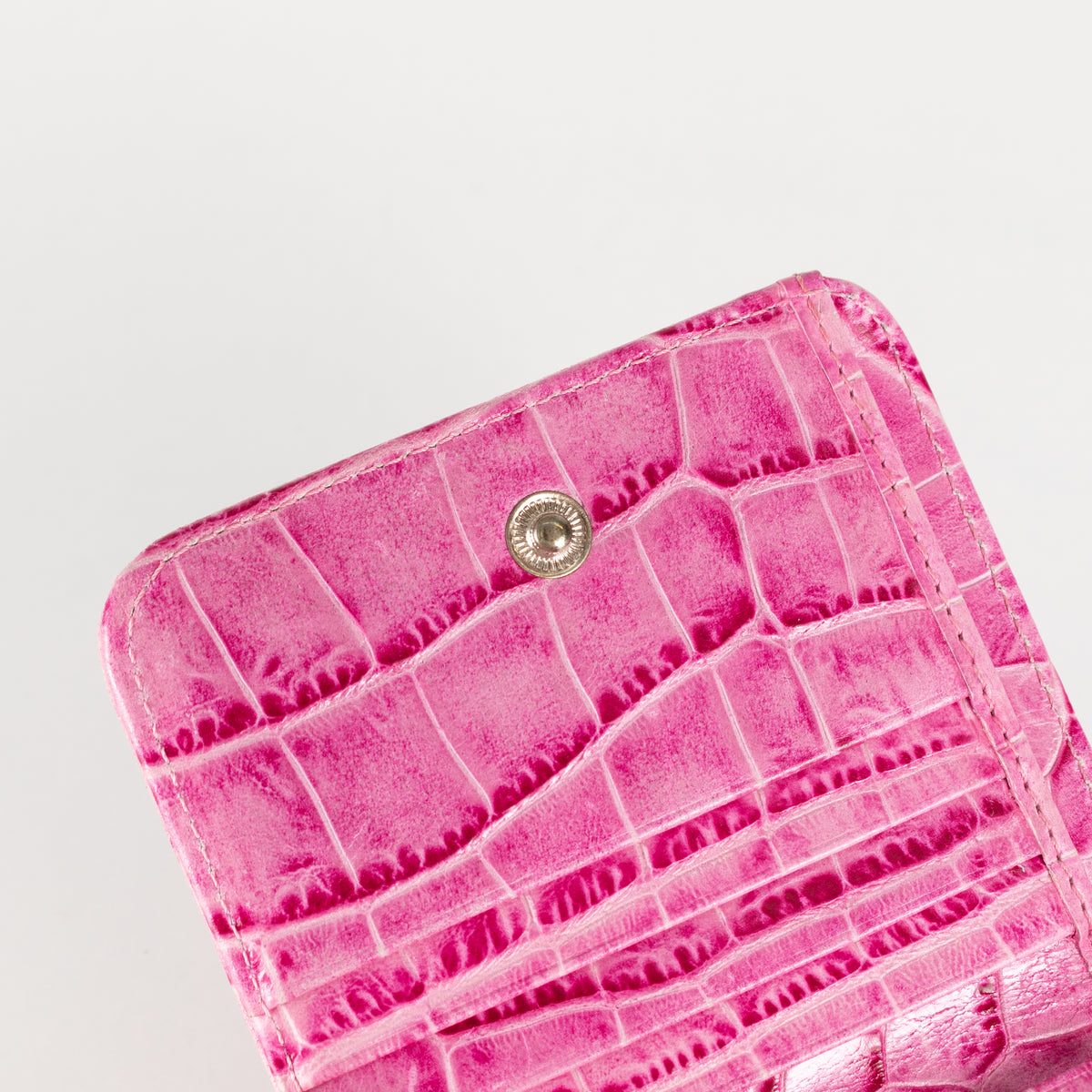 Aspinal of London Pink Croc Effect Wallet
