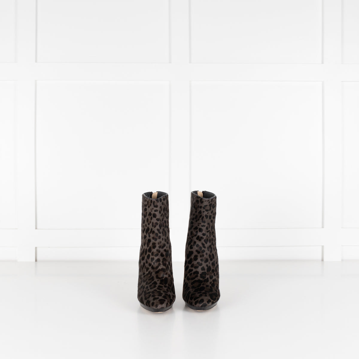 Jimmy Choo Gia Grey Mid Pony Ankle Boots