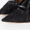 Malone Souliers Maureen Black Lace Heeled Mules