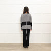Duffy Grey And Black Cashmere Mix Jumper