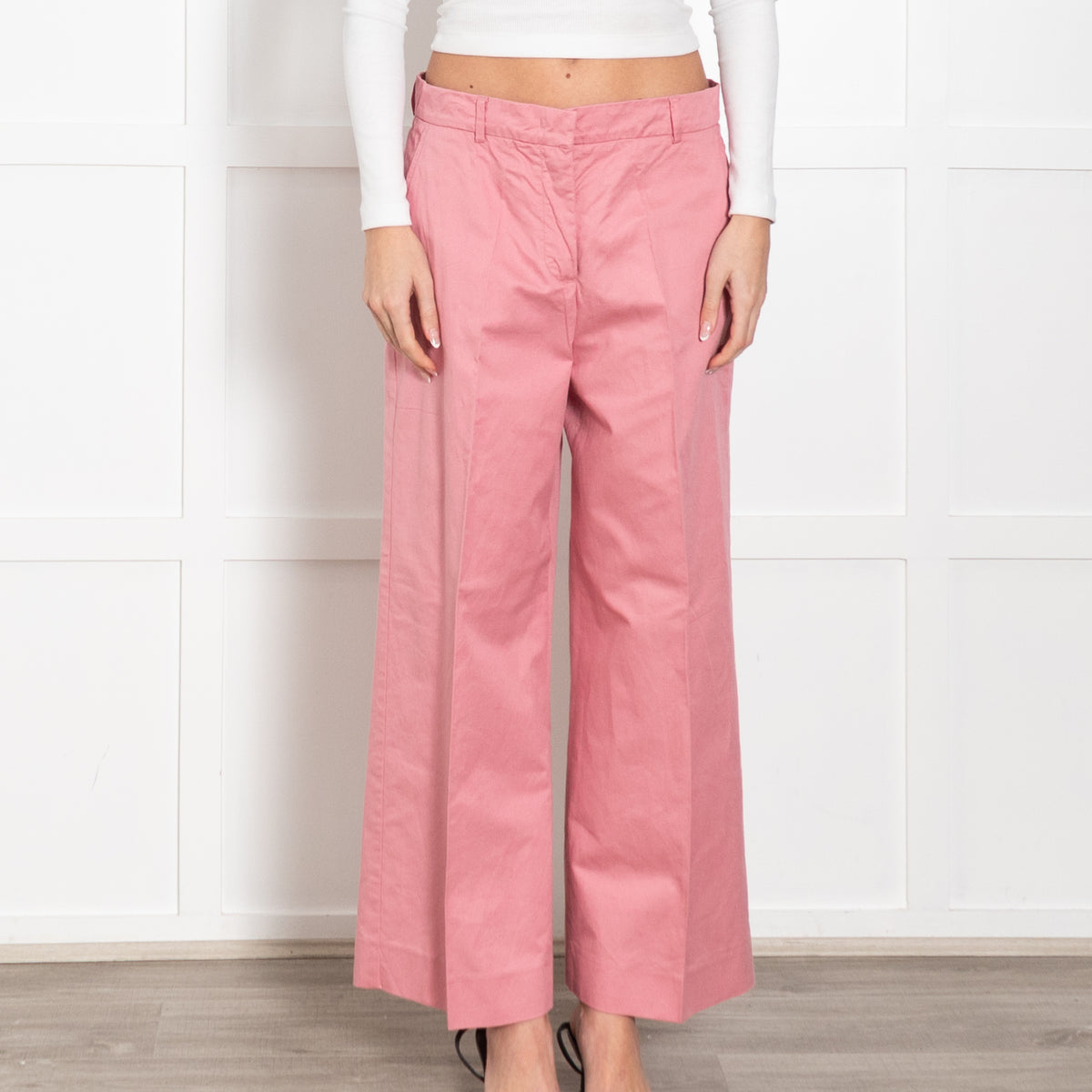 Weekend Max Mara Pink Cotton Trousers