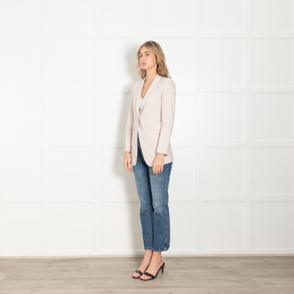 Theory Grey Fine Wool Blazer Jacket