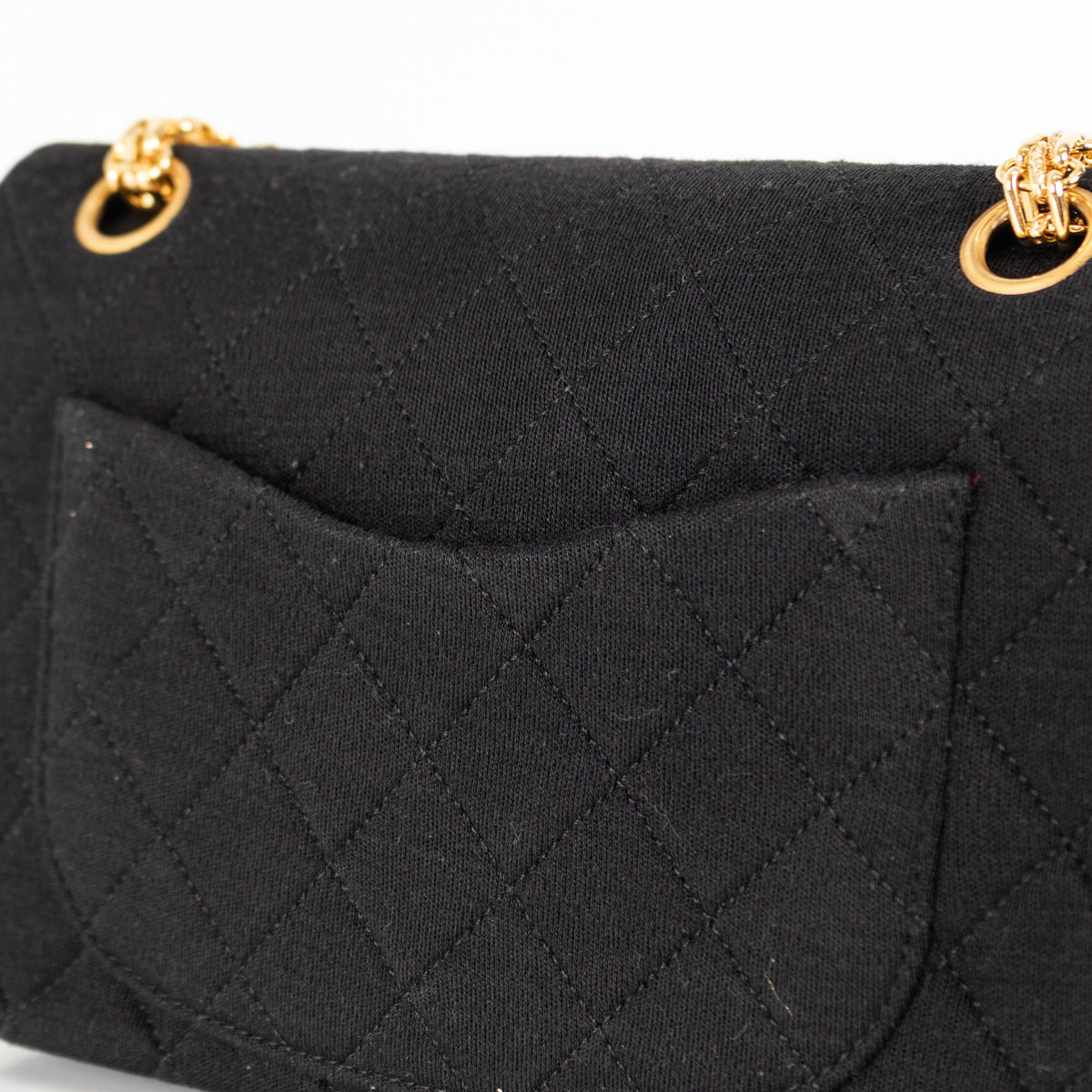 Chanel Black Jersey Small Double Flap