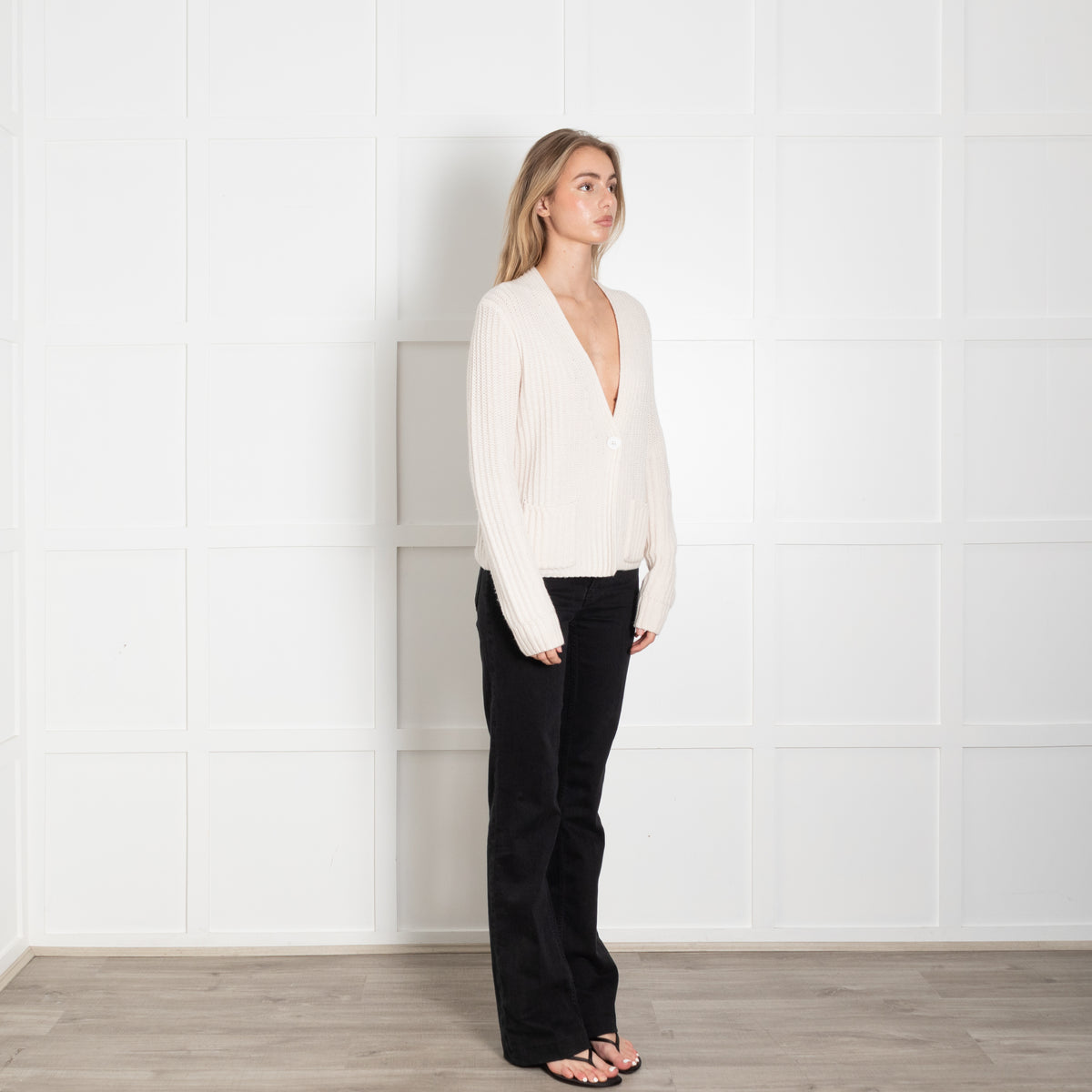 Herzen's Angelegenheit Cashmere Cream Cable Knit Cardigan